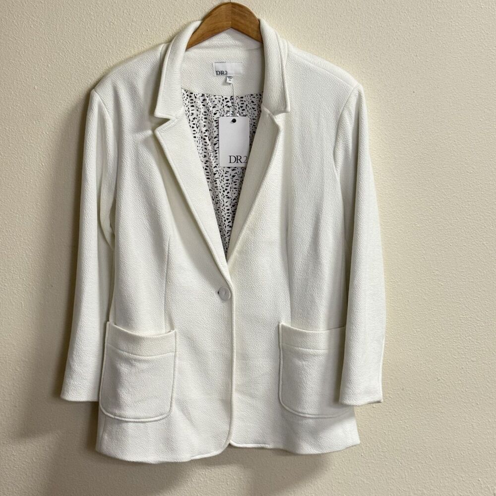 DR2 by Daniel Rainn Ivory Textured Blazer 2X NWT